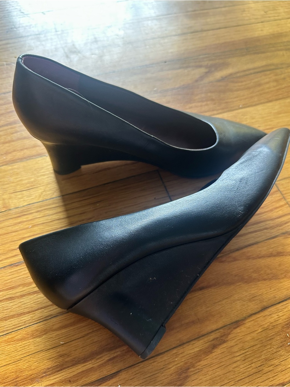 Franco Sarto Frankie Pointed Toe Wedge Pump Leather Dress Shoes Women’s Size 9M